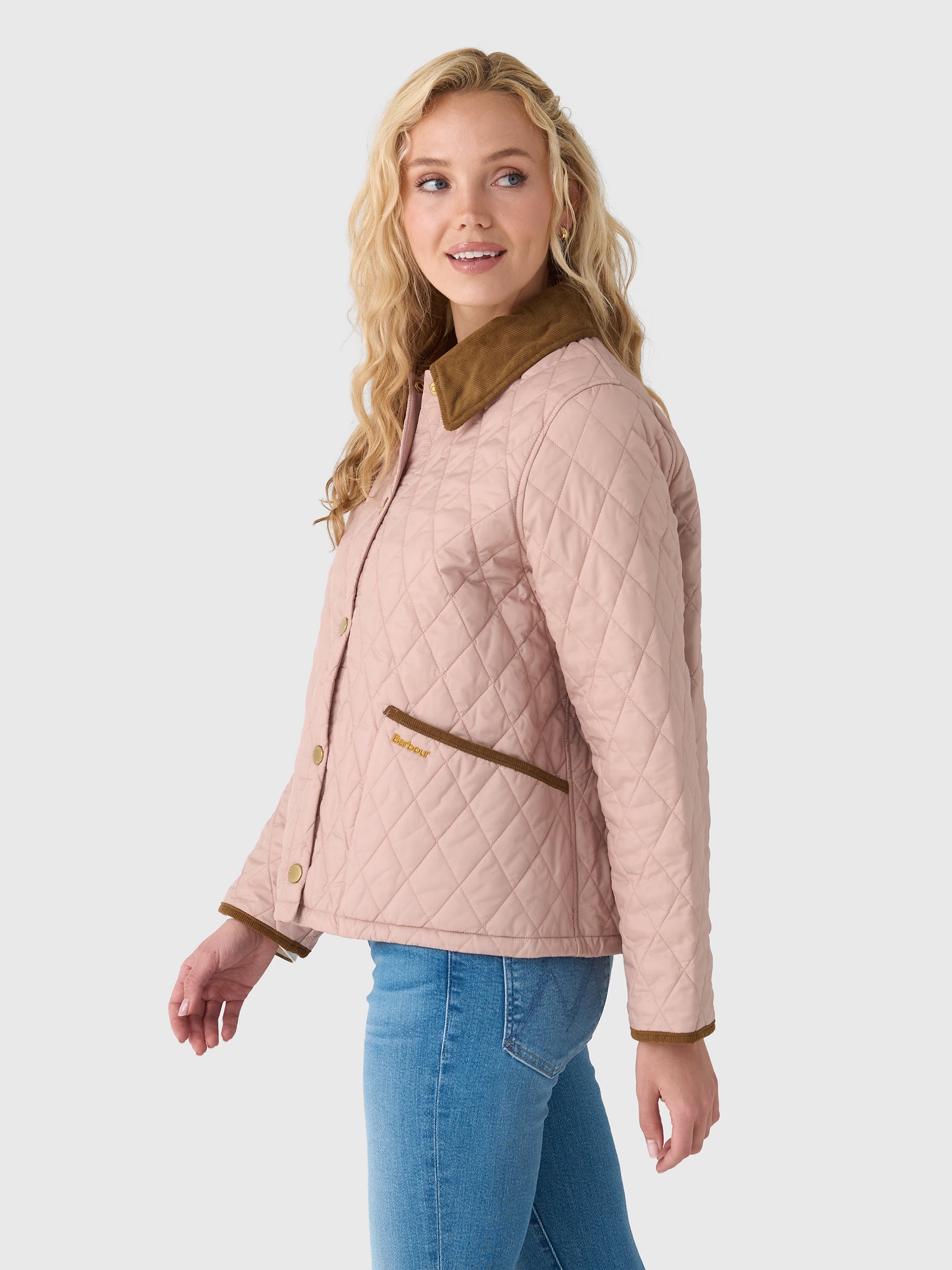 Barbour Women's Icons Cropped Liddesdale Quilted Jacket - Saint Bernard