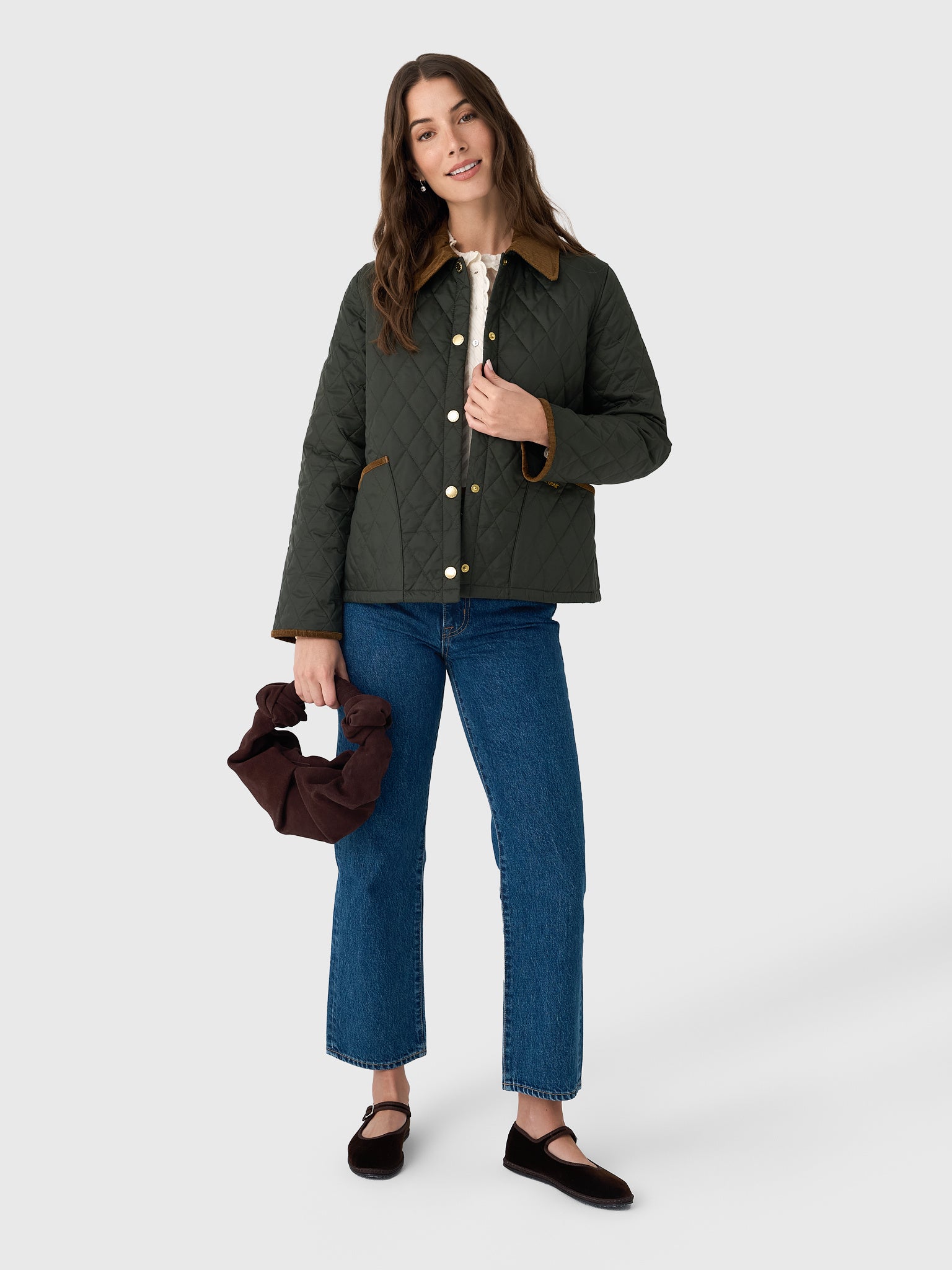 Barbour Women's Icons Cropped Liddesdale Quilted Jacket | $270.00
