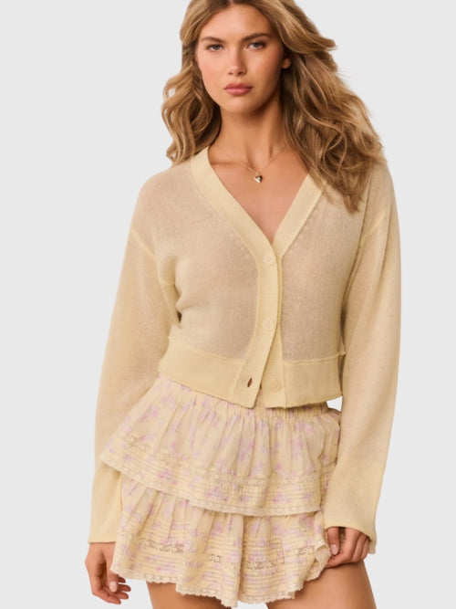 LoveShackFancy Women's Blooming Floral Ruffle Mini Skirt