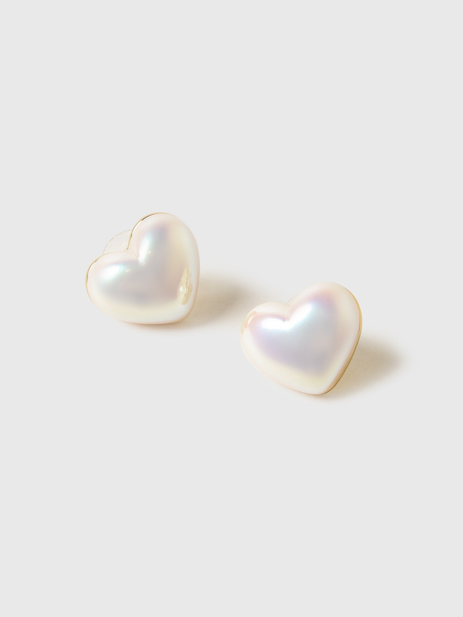 Lele Sadoughi Heart Stud Earrings - Saint Bernard