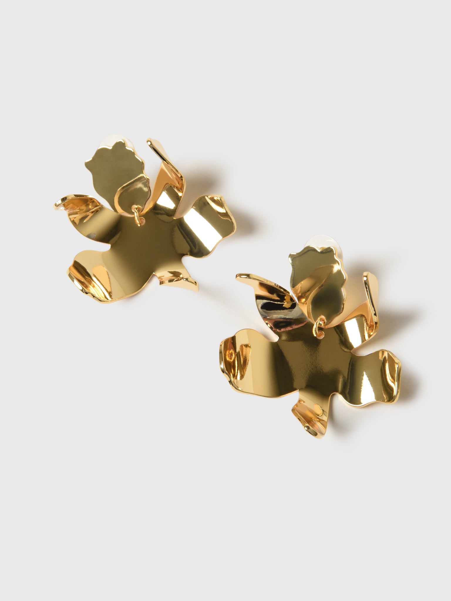 Lele Sadoughi Metal Small Paper Lily Earrings - Saint Bernard