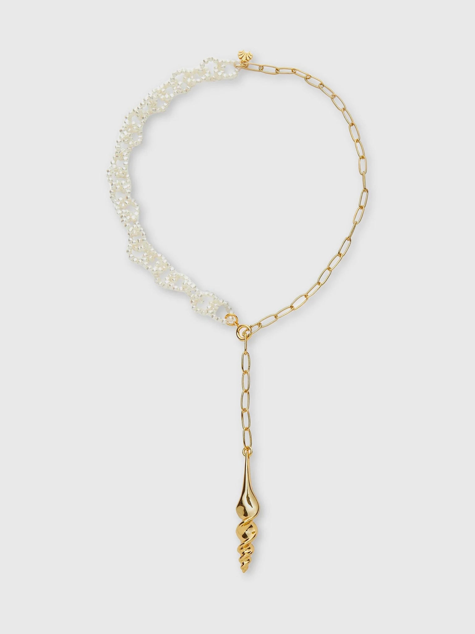 Lele Sadoughi Turritella Lariat Necklace - Saint Bernard
