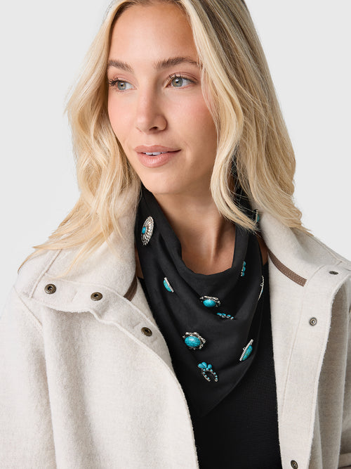 Lele Sadoughi Bonnie Concho Scarf Necklace - Saint Bernard