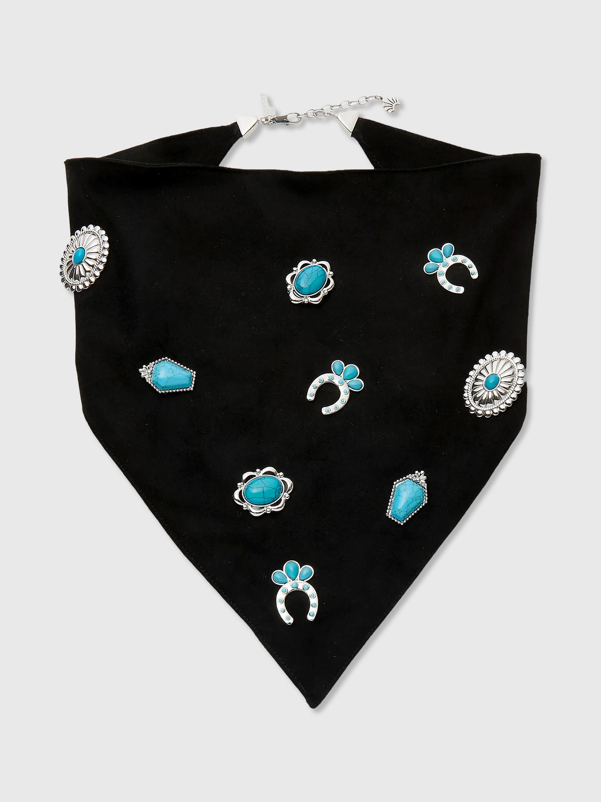 Lele Sadoughi Bonnie Concho Scarf Necklace - Saint Bernard