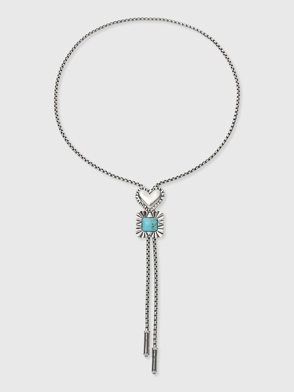 Lele Sadoughi Ruffle Heart Bolo Necklace - Saint Bernard