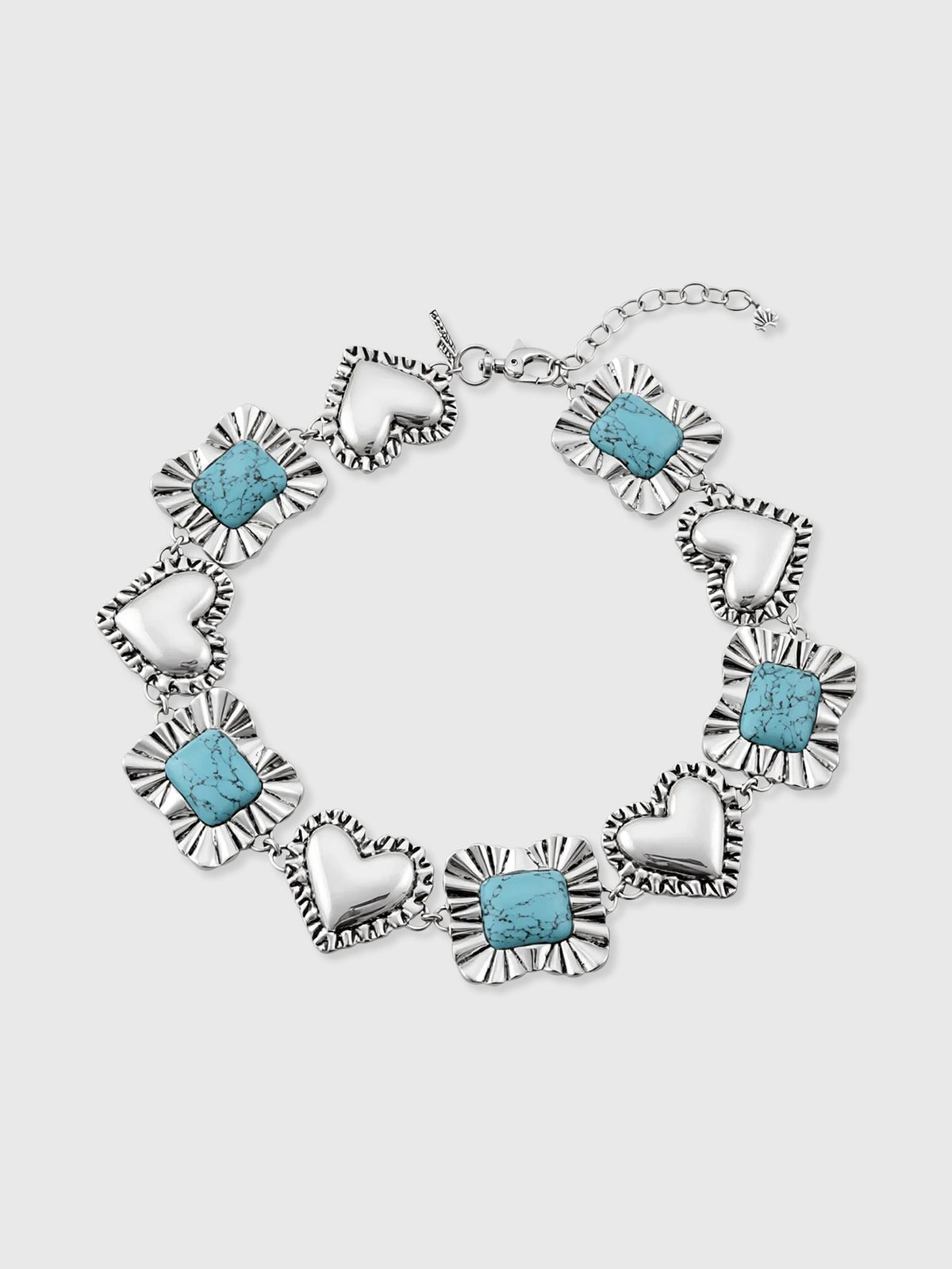 Lele Sadoughi Ruffle Heart Concho Necklace - Saint Bernard