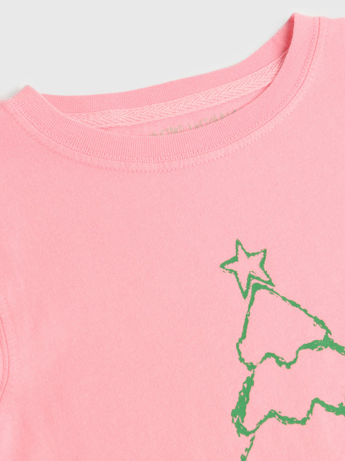 Mustard + Ketchup Kids Girls' Long Sleeve Christmas Tree Shirt