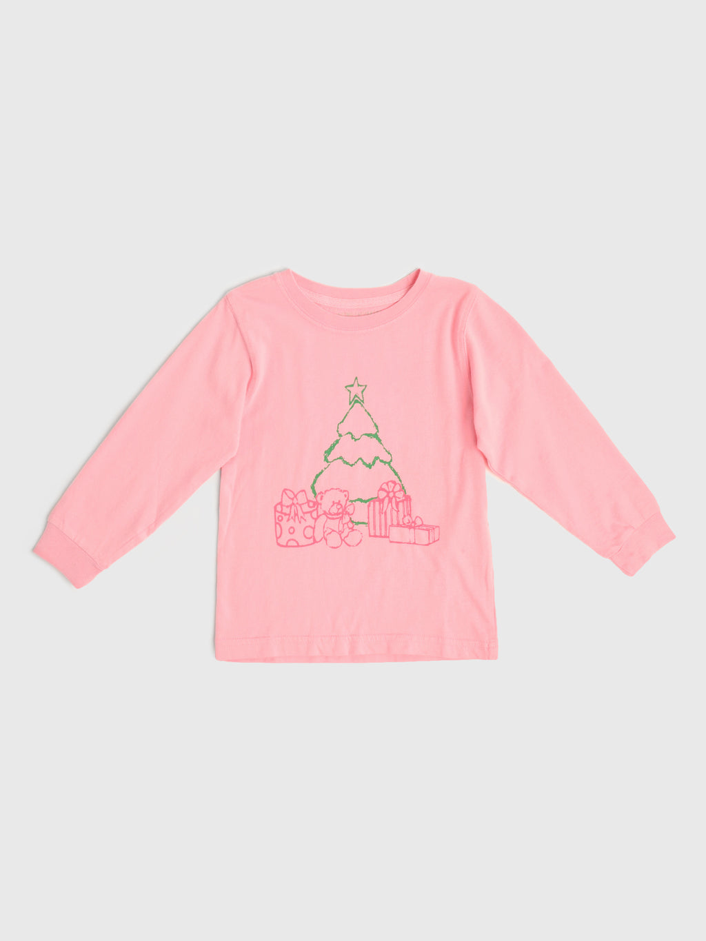 Mustard + Ketchup Kids Girls' Long Sleeve Christmas Tree Shirt