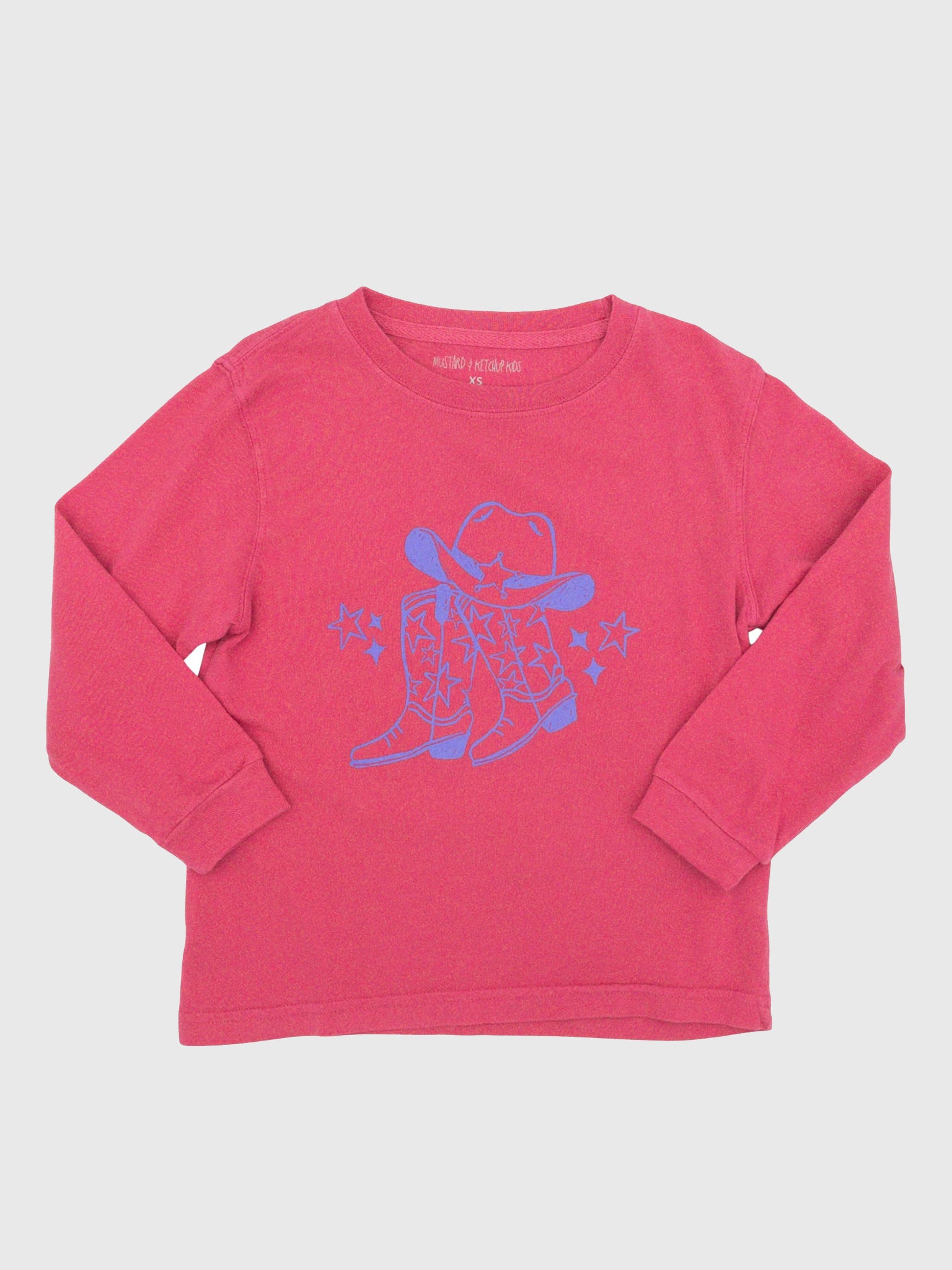 Mustard + Ketchup Kids Girls' Long Sleeve Cowboy Boots Shirt - Saint Bernard