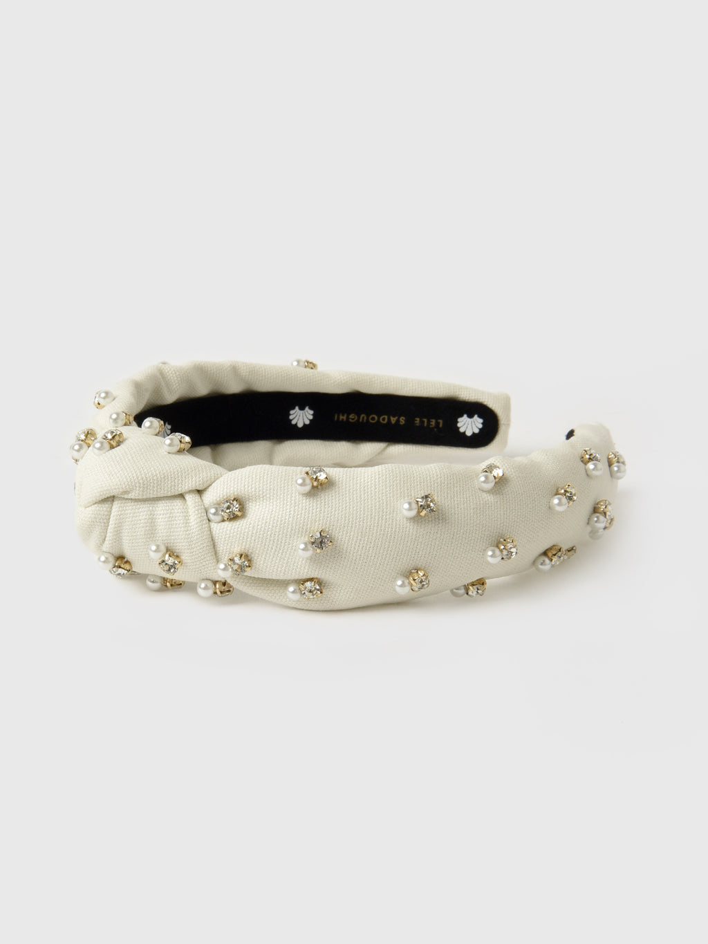 Lele Sadoughi Girls' Crystal Embellished Knotted Headband - Saint Bernard