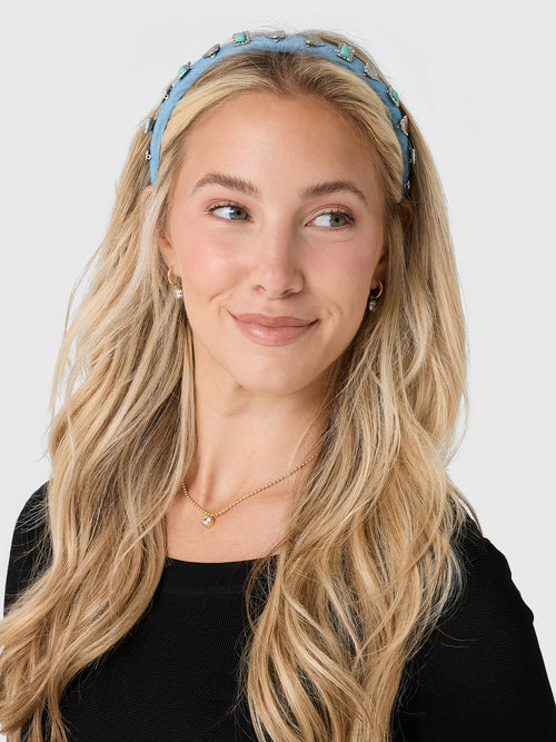 Lele Sadoughi Gigi Ruffle Heart Concho Headband