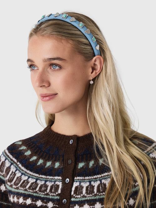 Lele Sadoughi Gigi Ruffle Heart Concho Headband