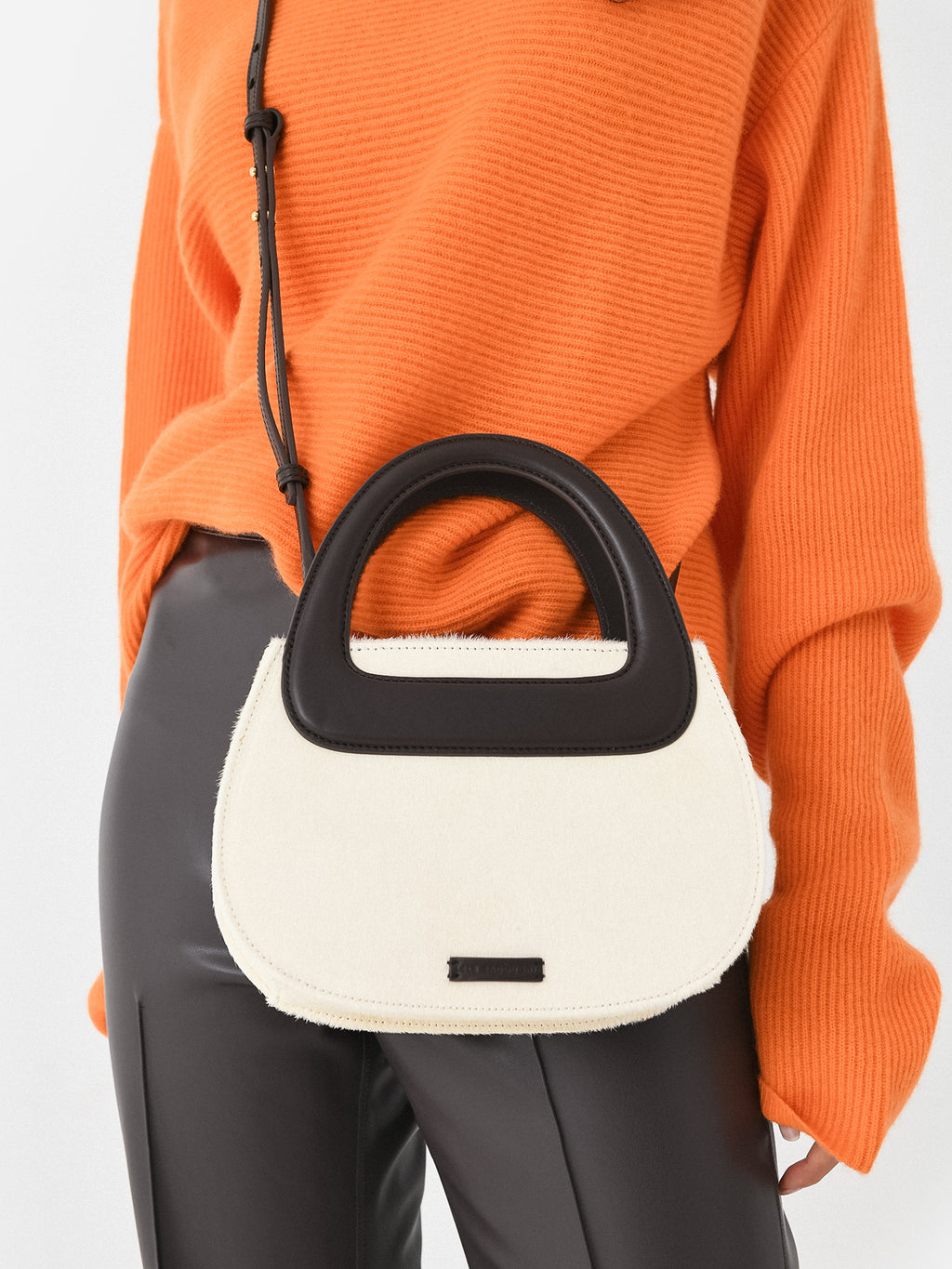 Lele Sadoughi Carla Haircalf Top Handle Bag - Saint Bernard