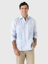 Centuria Men's Long Sleeve Linen Guayabera Shirt - Saint Bernard