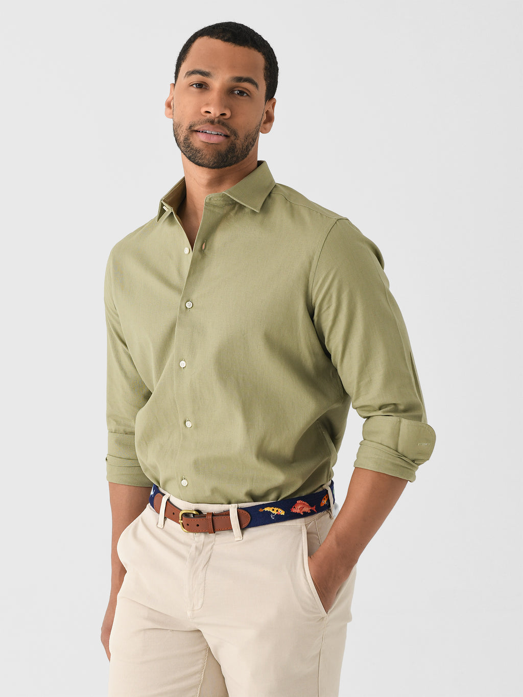 Nicoló Men's Naples Long Sleeve Shirt - Saint Bernard