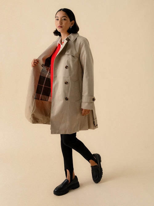 Barbour Women's Short Greta Showerproof Trench Coat
