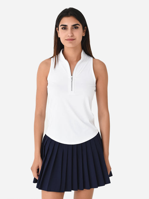 Greyson Women's Sleeveless Vesta Mock Neck Top