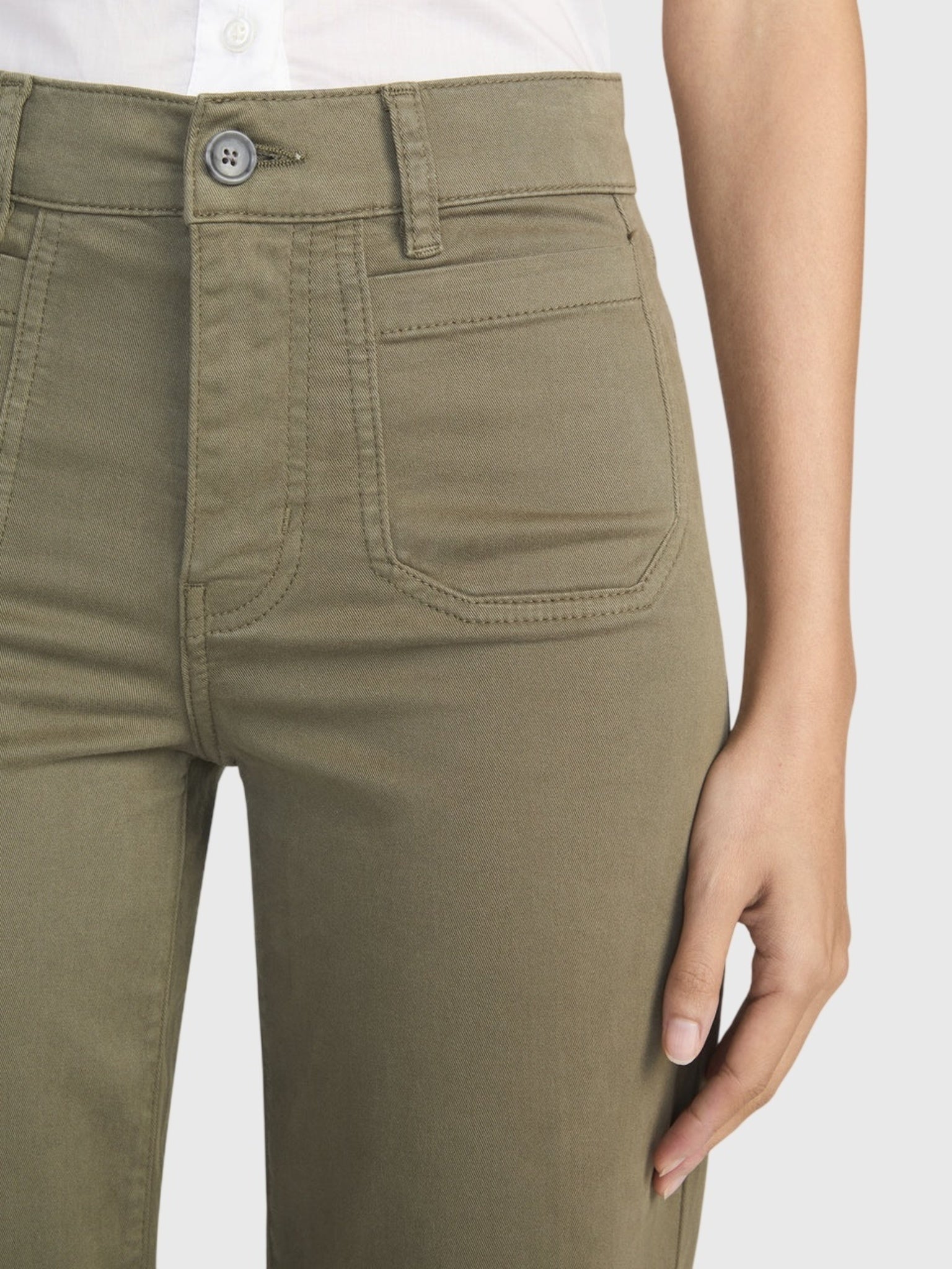 Frame Women's Le Slim Palazzo Modernist Pocket Jean - Saint Bernard