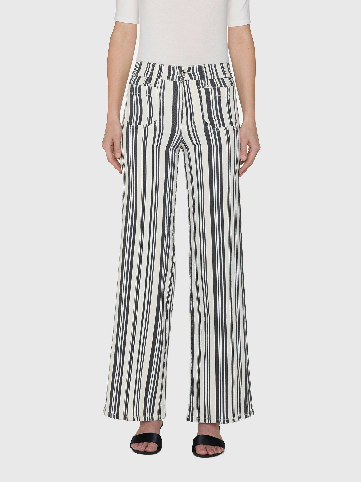 Frame Women's Le Slim Palazzo Modernist Pocket Jean - Saint Bernard