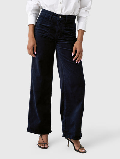 Frame Women's Le Slim Palazzo Modernist Pocket Jean - Saint Bernard
