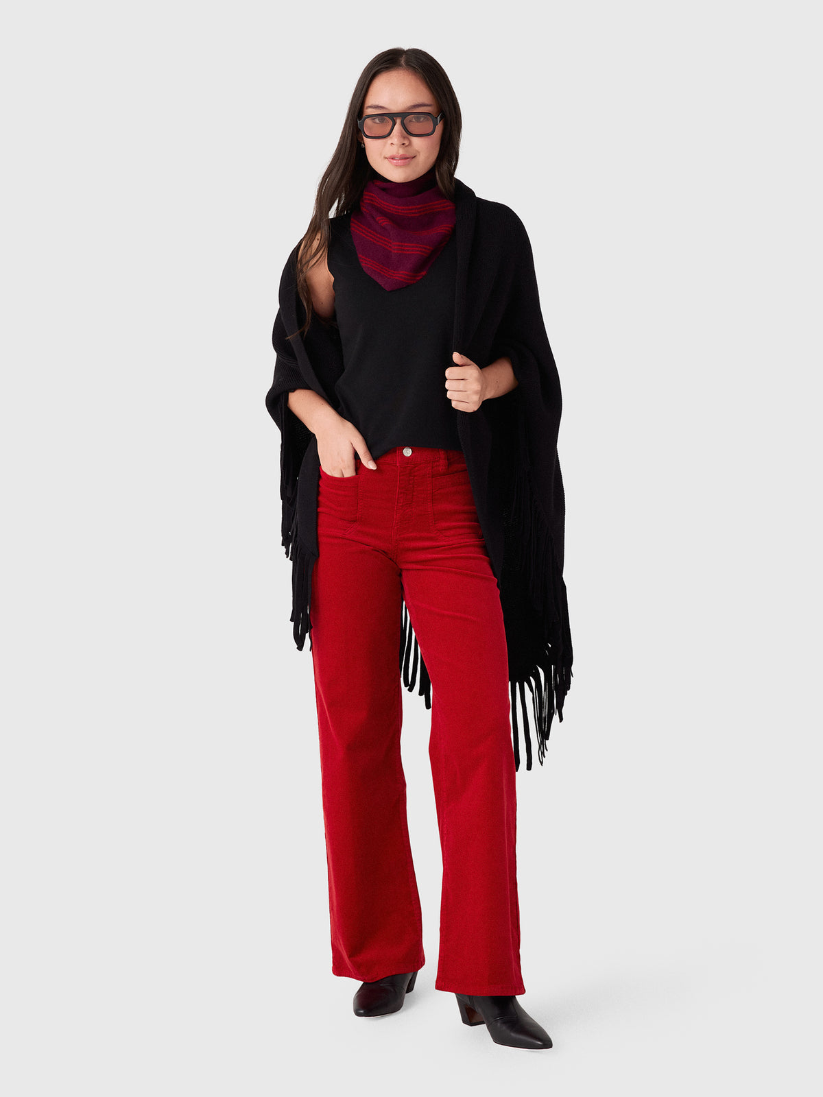 Frame Women's Le Slim Palazzo Modernist Pocket Jean - Saint Bernard