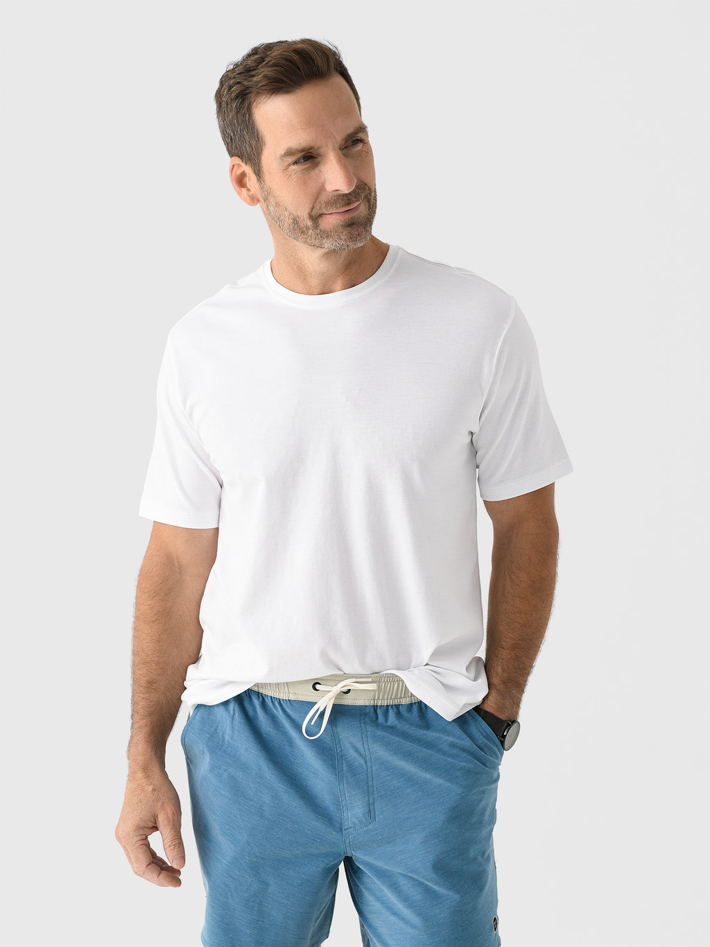 RYE51 Men's The Luxe Supima Crew Neck Short Sleeve Tee - Saint Bernard