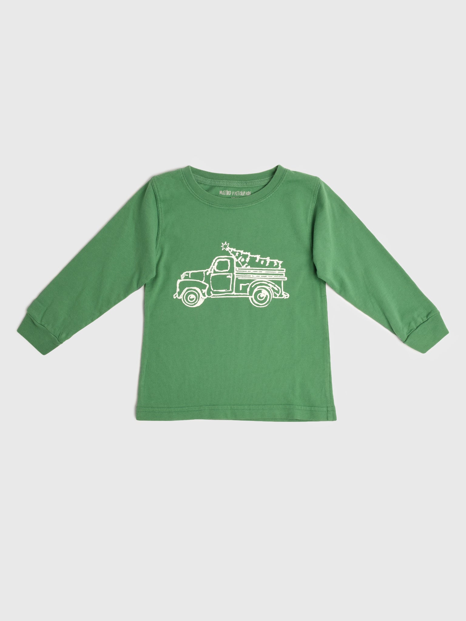 Mustard + Ketchup Kids Boys' Long Sleeve Christmas Truck Shirt