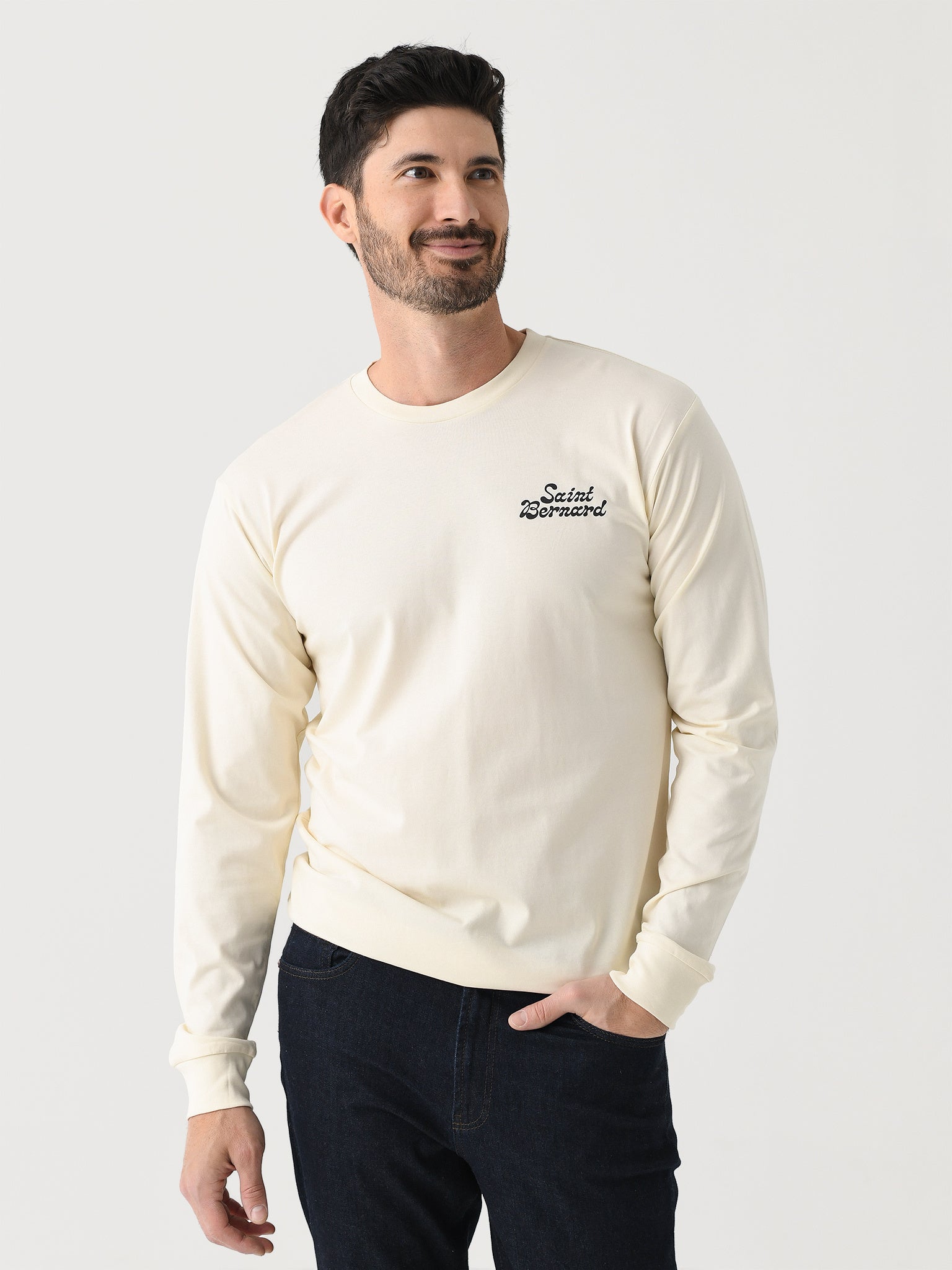 Saint Bernard Men's Wordmark Long Sleeve Tee - Saint Bernard