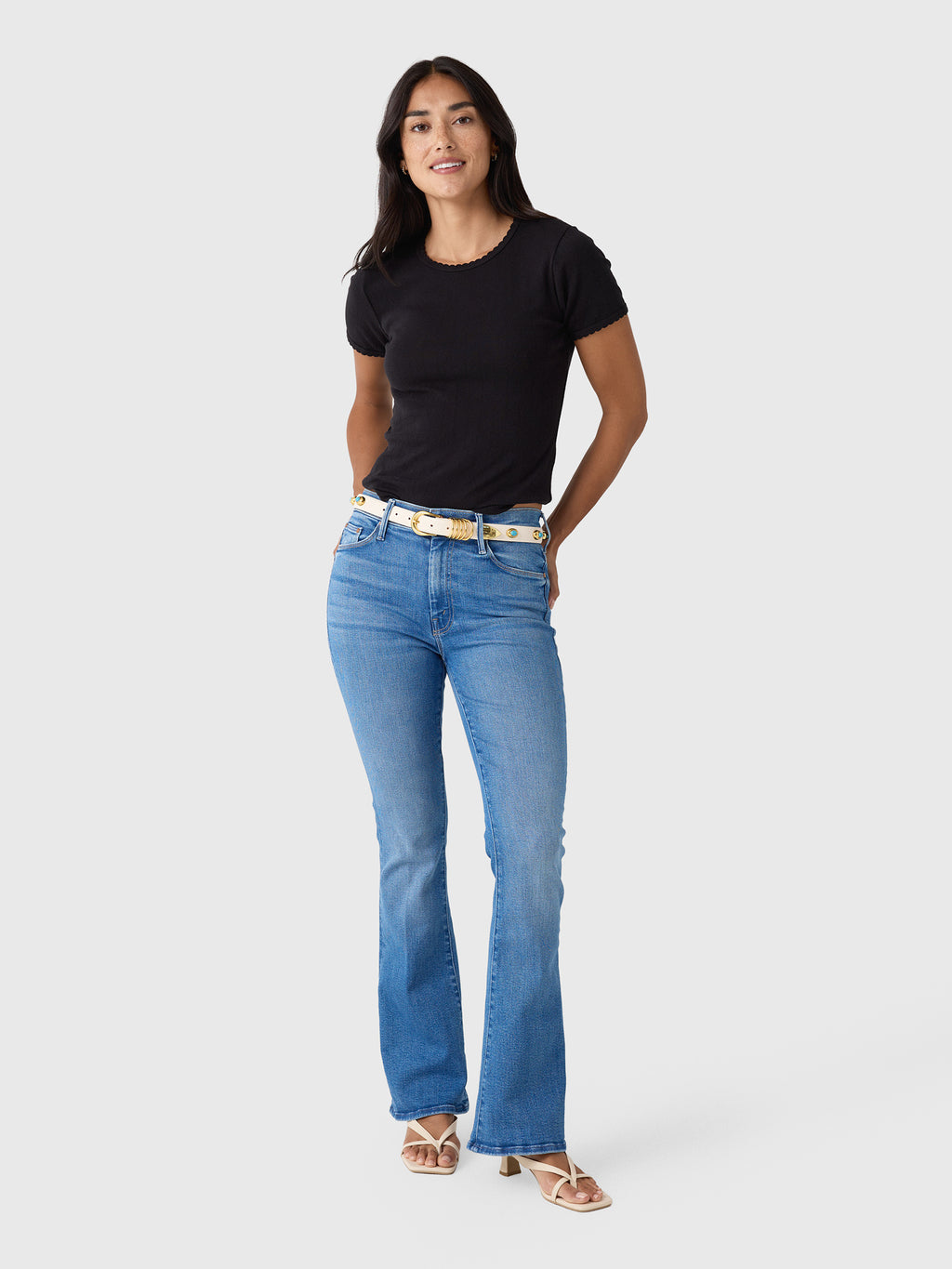 Leset Women's Pointelle Slim Fit Tee - Saint Bernard