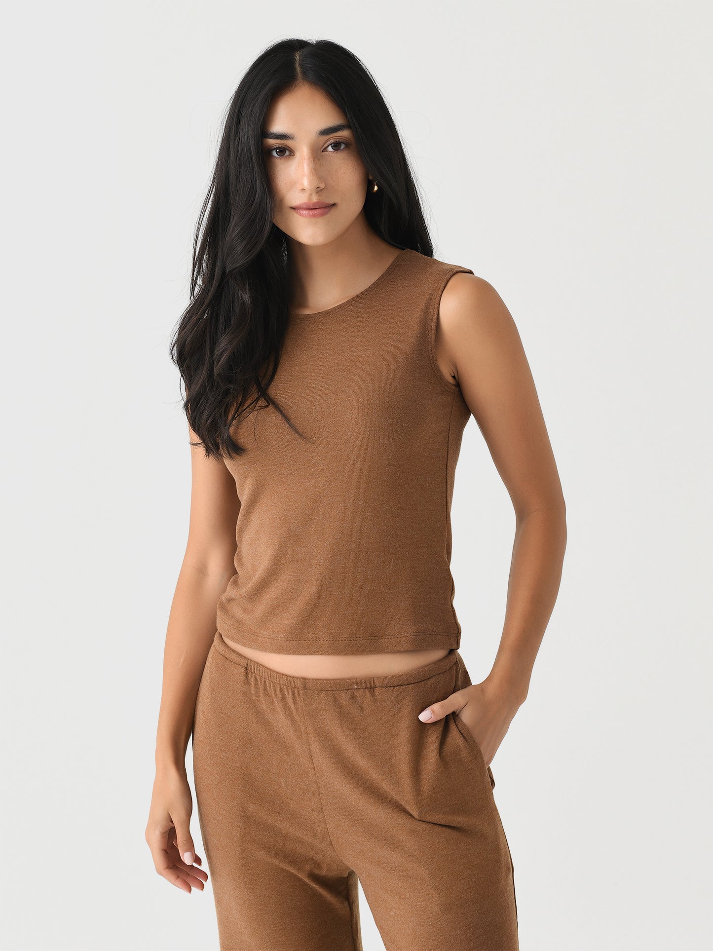 Leset Women's Lauren Sleeveless Crewneck - Saint Bernard