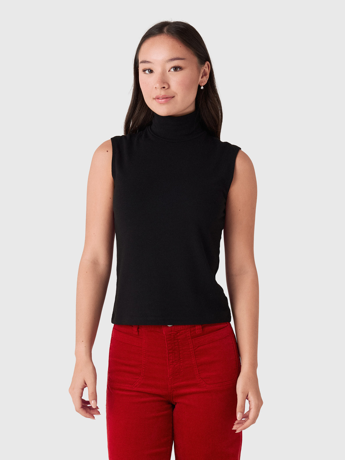 Leset Women's Lauren Sleeveless Turtleneck - Saint Bernard