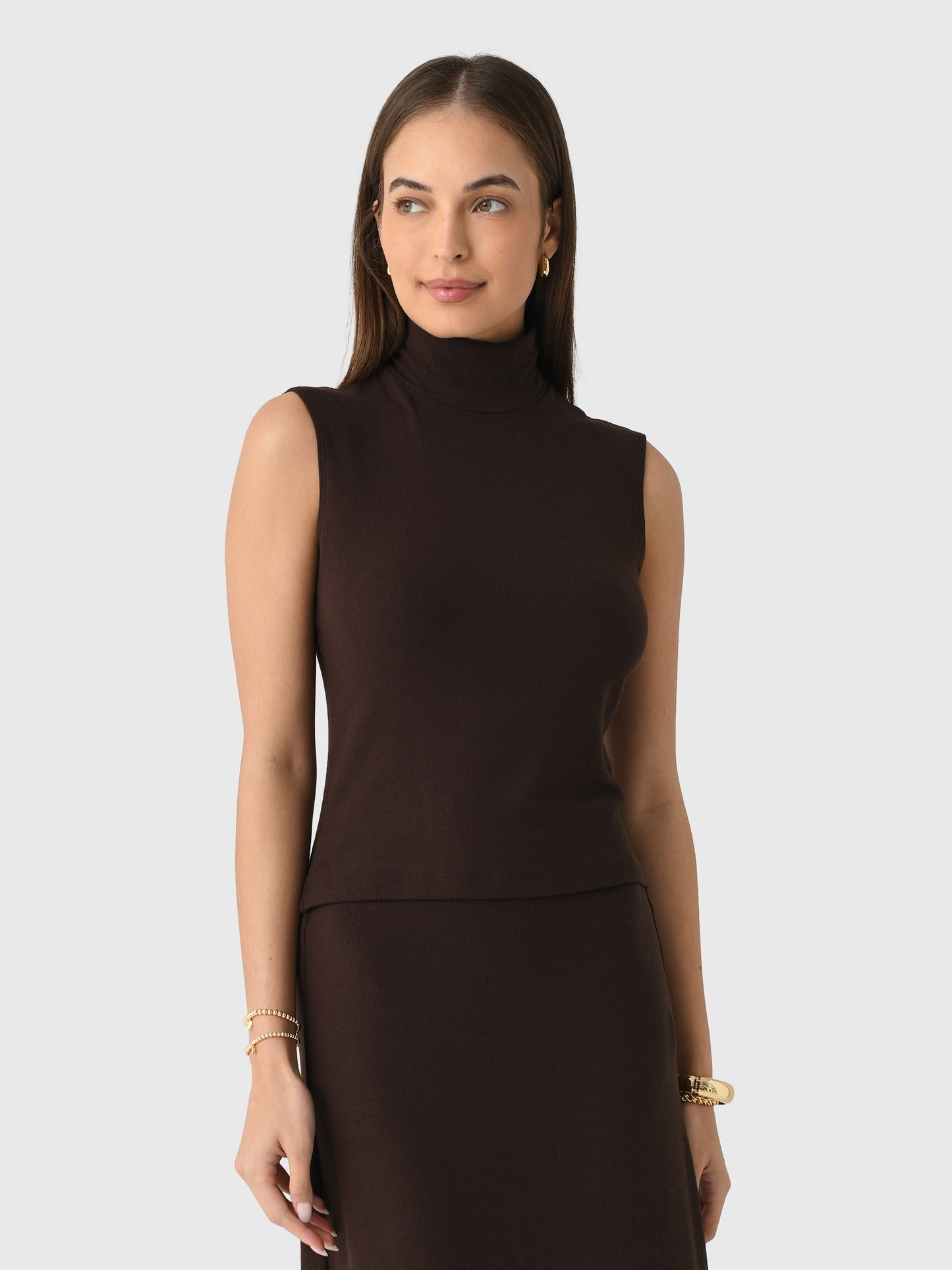 Leset Women's Lauren Sleeveless Turtleneck