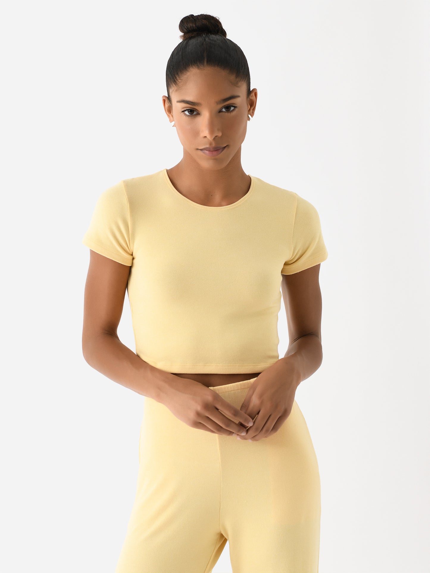 Leset Women's Lauren Crop Slim Fit Tee - Saint Bernard