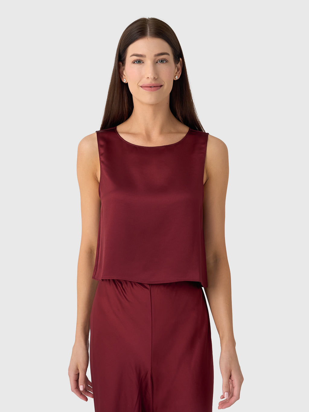 Leset Women's Barb Crop Sleeveless Crew - Saint Bernard