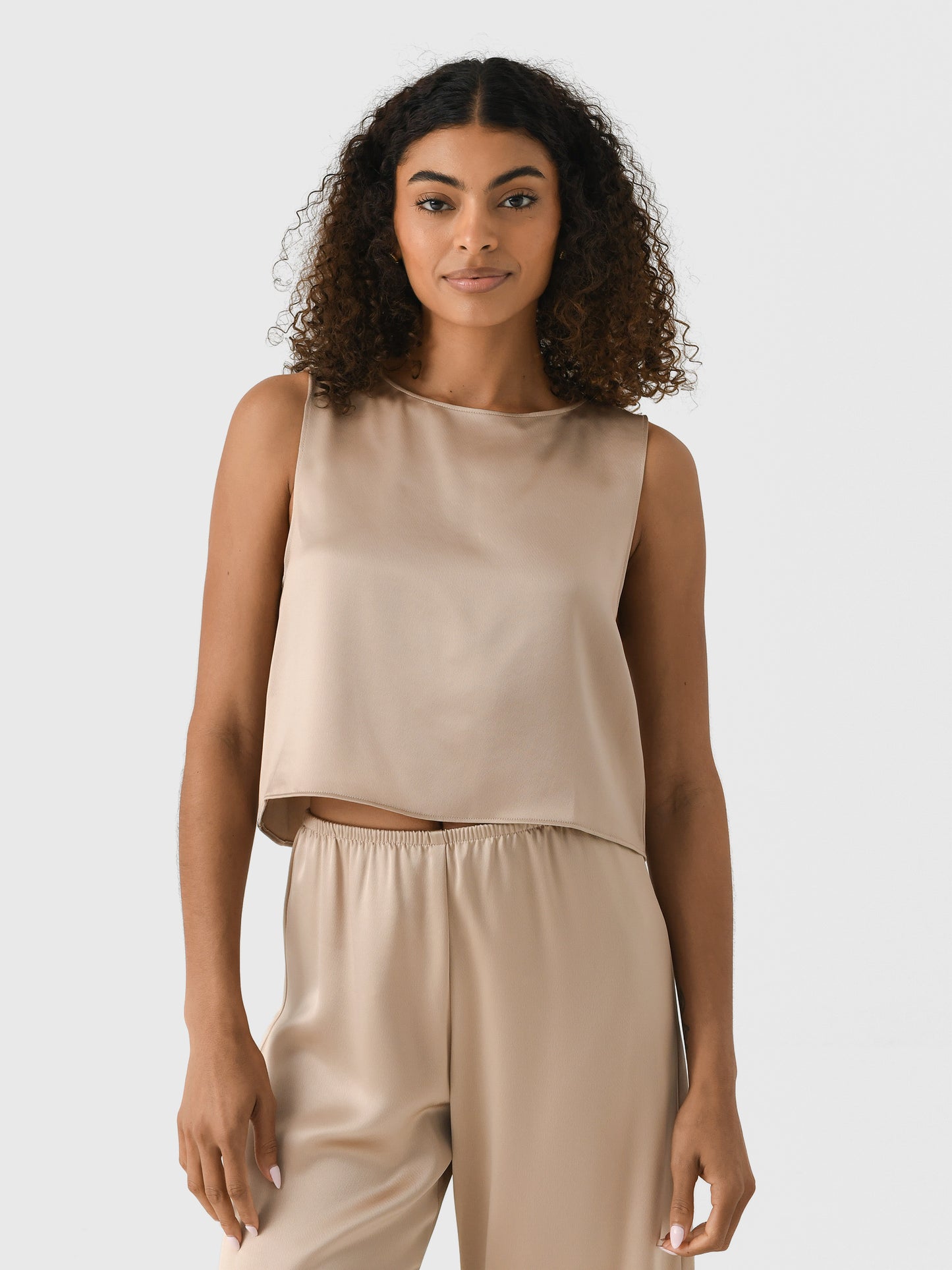 Leset Women's Barb Crop Sleeveless Crew - Saint Bernard