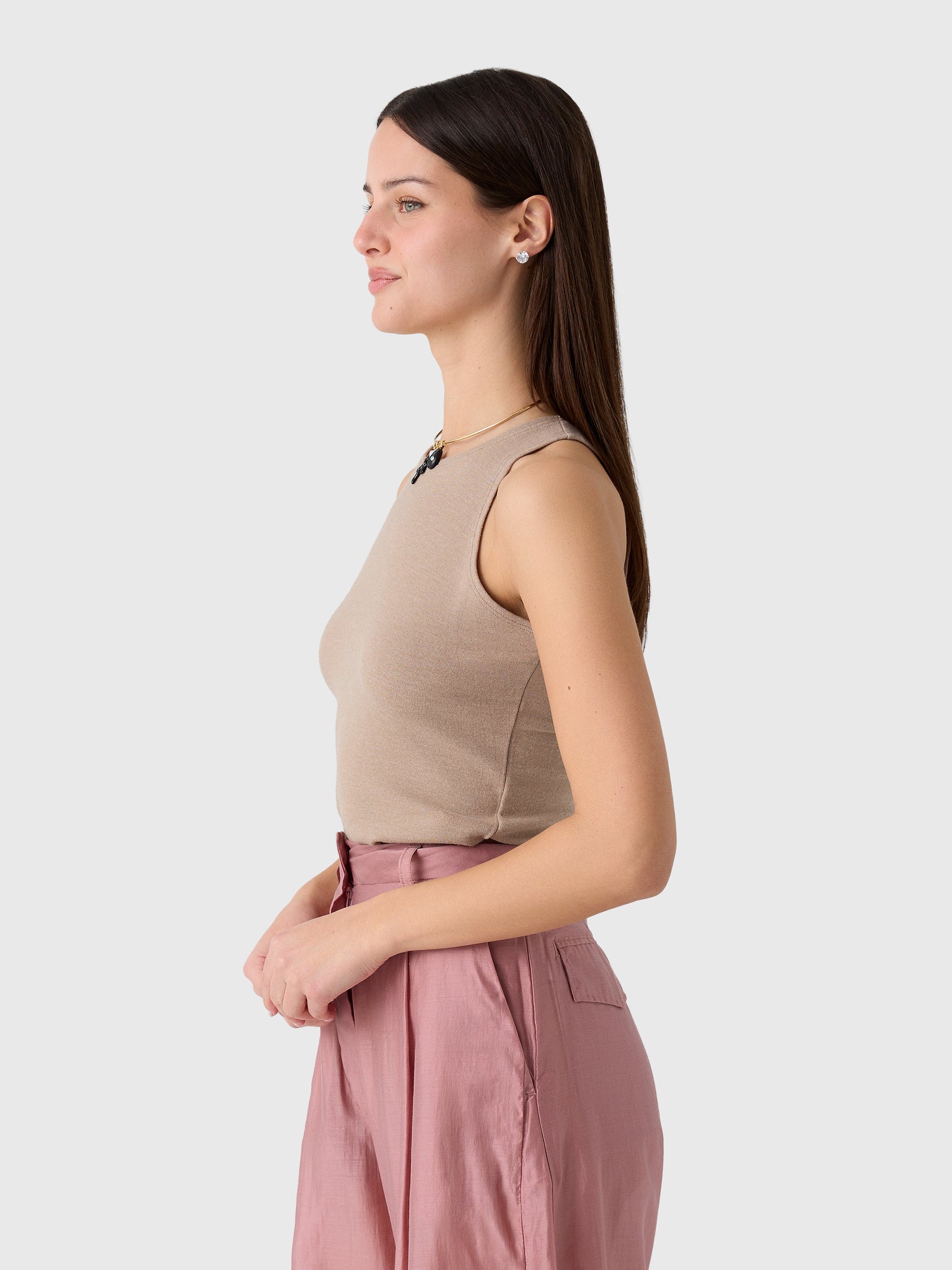 Leset Women's Lauren High Neck Tank - Saint Bernard