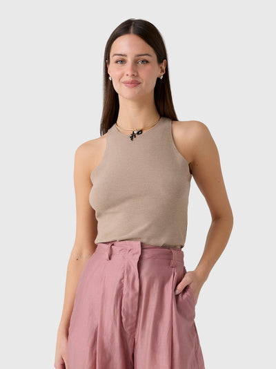 Leset Women's Lauren High Neck Tank - Saint Bernard