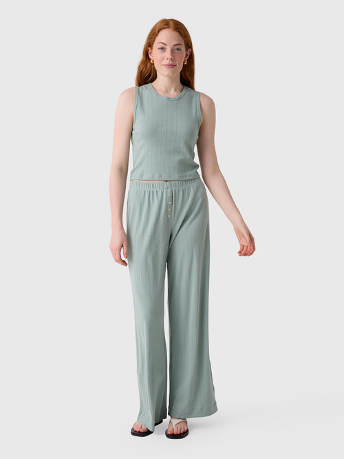 Leset Women's Pointelle Sleeveless Crew - Saint Bernard