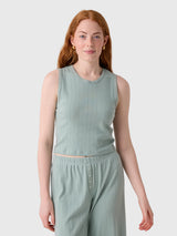 Leset Women's Pointelle Sleeveless Crew - Saint Bernard