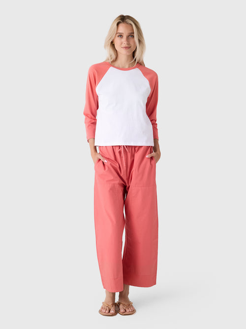 Leset Women's The Margo Long Sleeve Baseball Tee