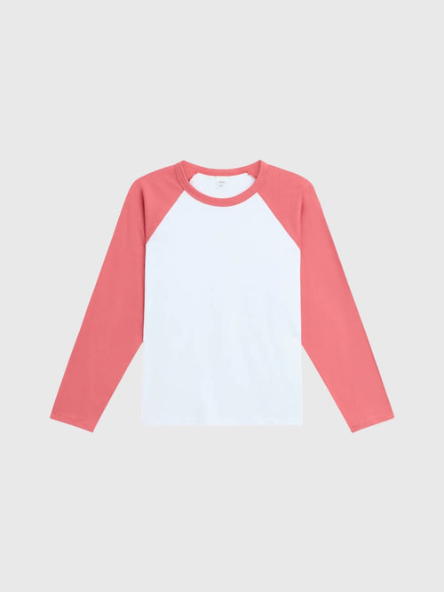 Leset Women's The Margo Long Sleeve Baseball Tee