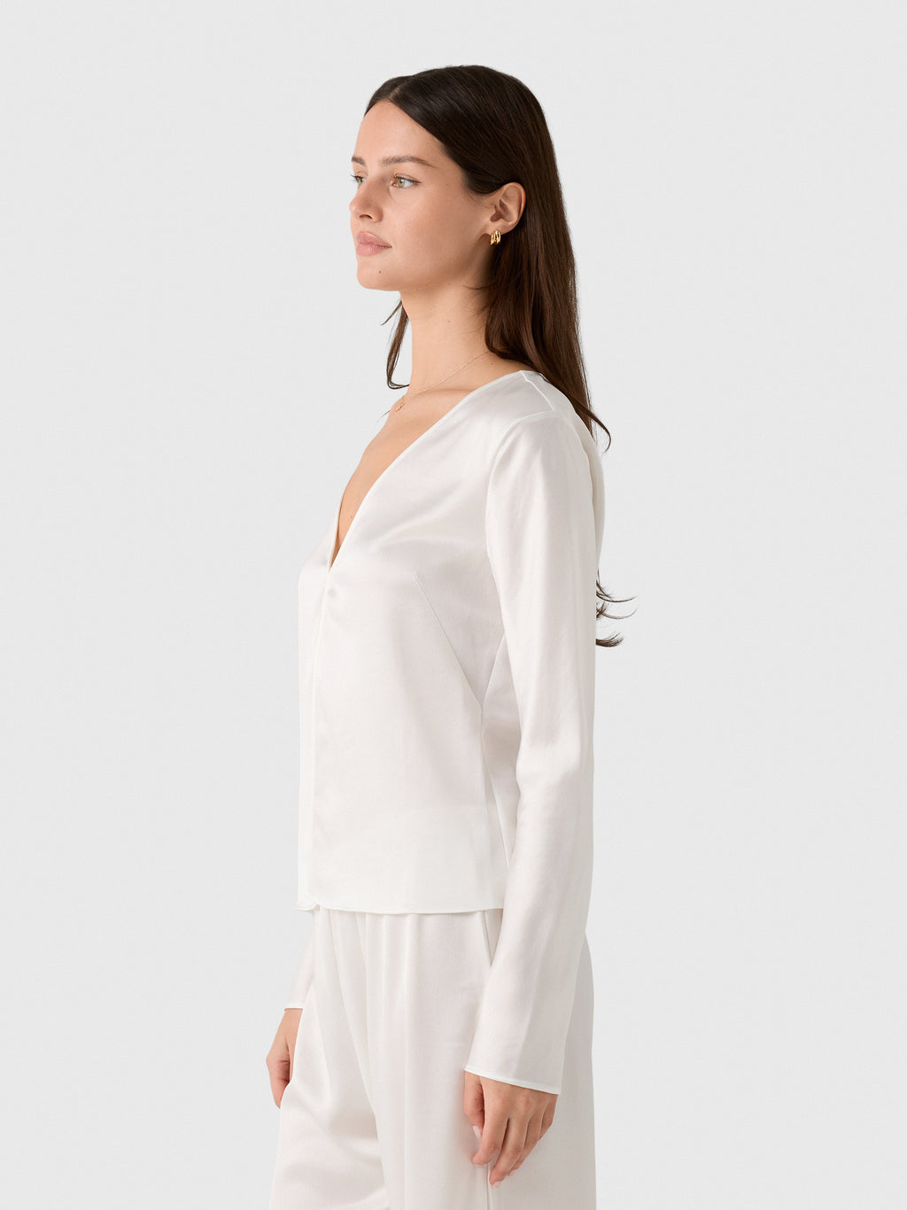 Leset Women's Barb Button Long Sleeve Top - Saint Bernard