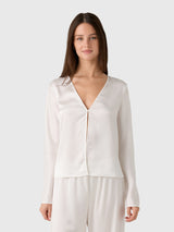 Leset Women's Barb Button Long Sleeve Top - Saint Bernard