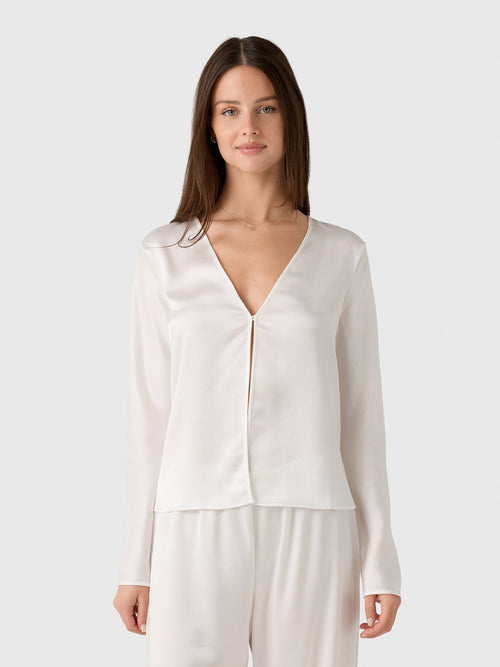 Leset Women's Barb Button Long Sleeve Top