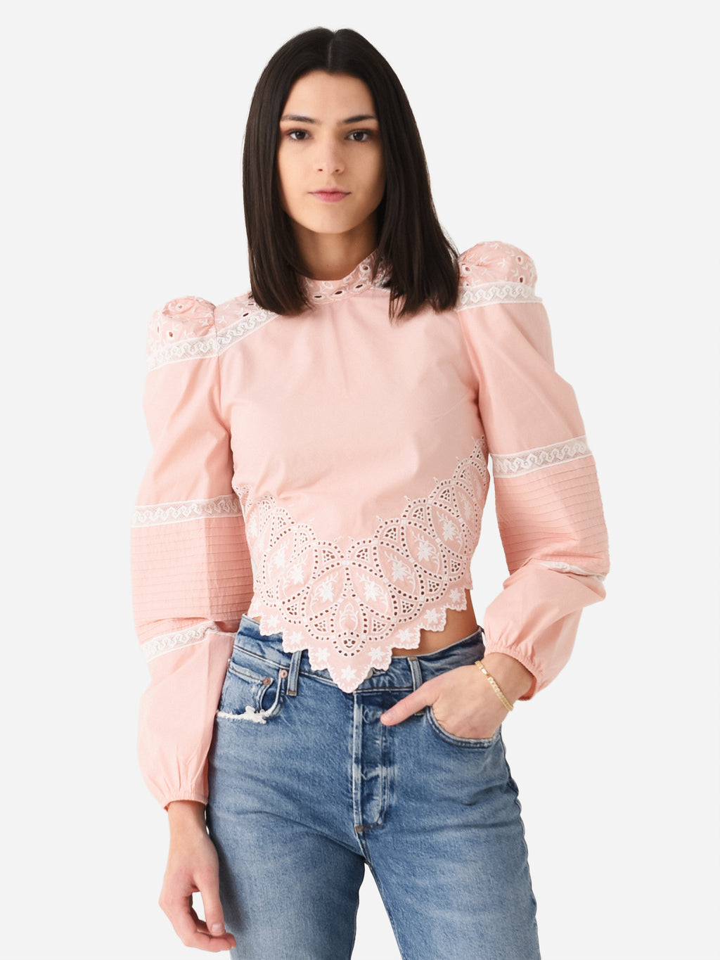 LoveShackFancy Women's Hito Handkerchief Top - Saint Bernard