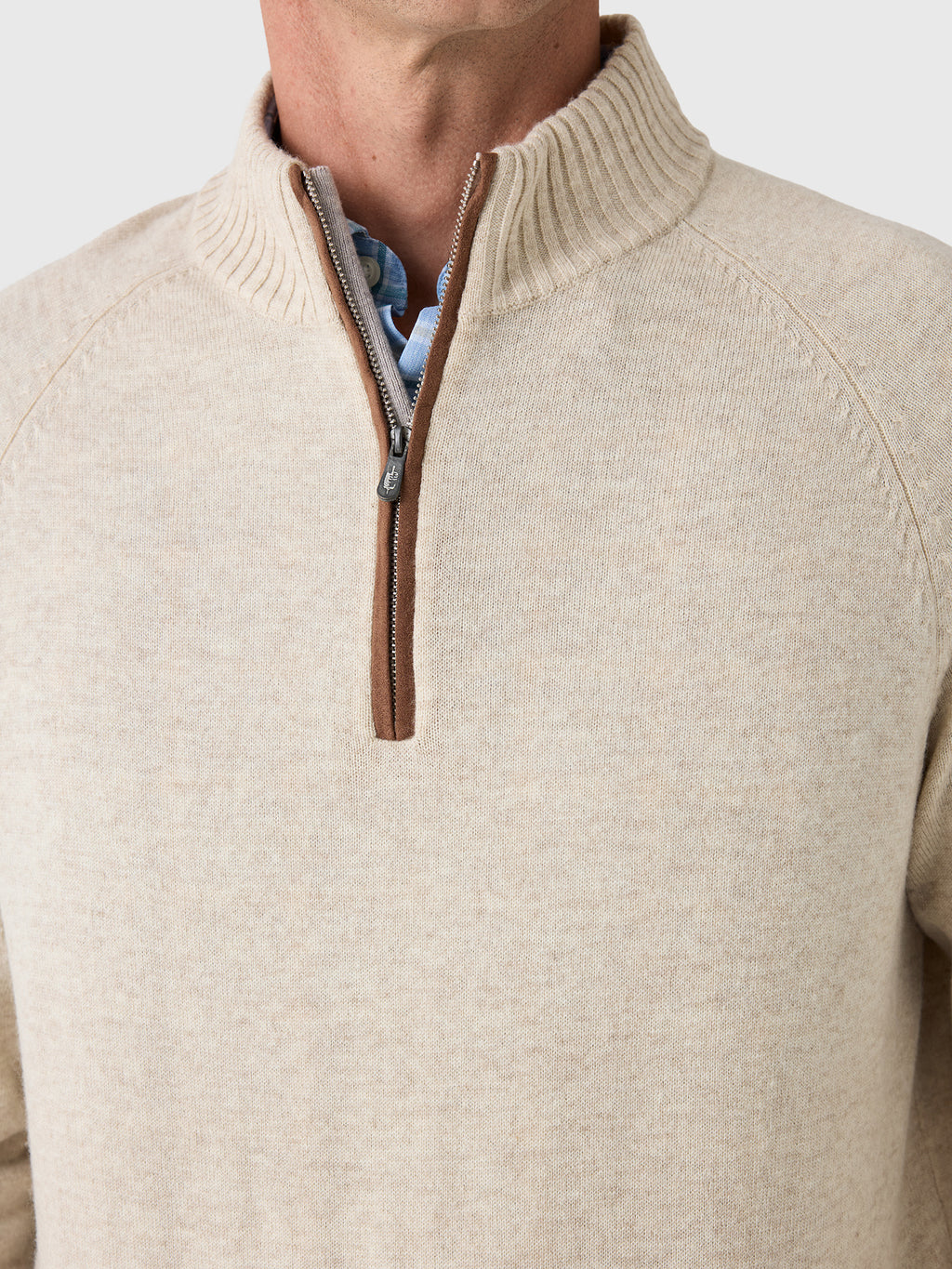 Rye51 Men's The Lucian Quarter-Zip Sweater - Saint Bernard