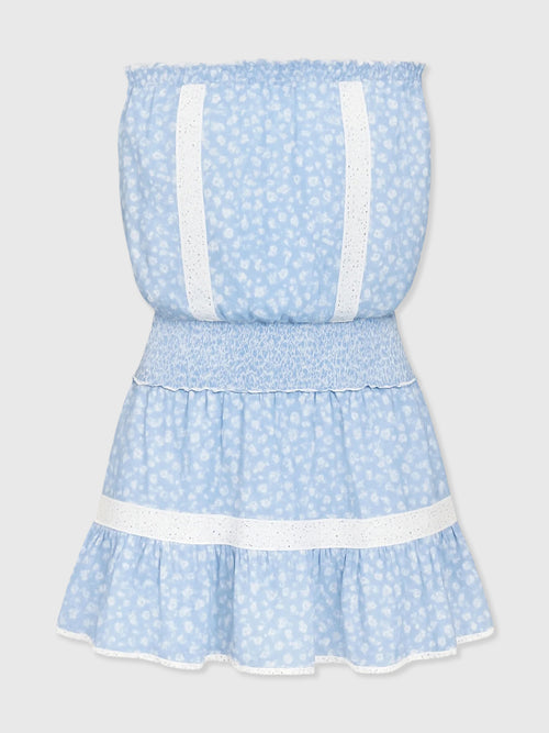 Katie J NYC Tween Girls' Lucia Lace Insert Day Dress - Saint Bernard