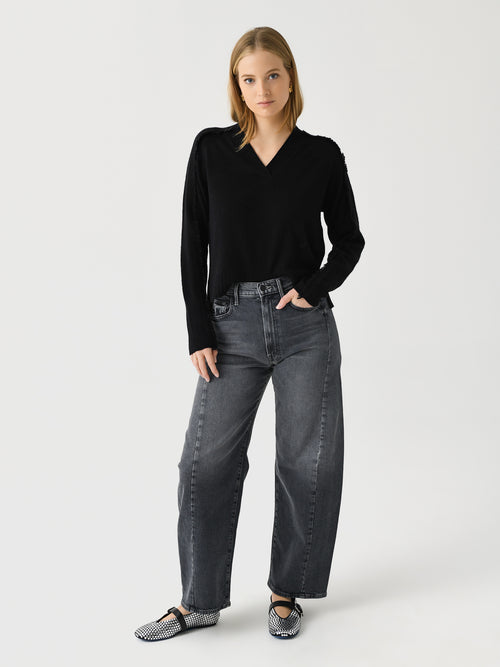 Brochu Walker Women's The Jolie Fringe Vee Sweater