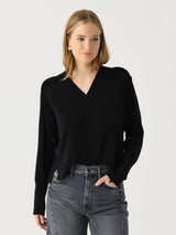 Brochu Walker Women's The Jolie Fringe Vee Sweater - Saint Bernard