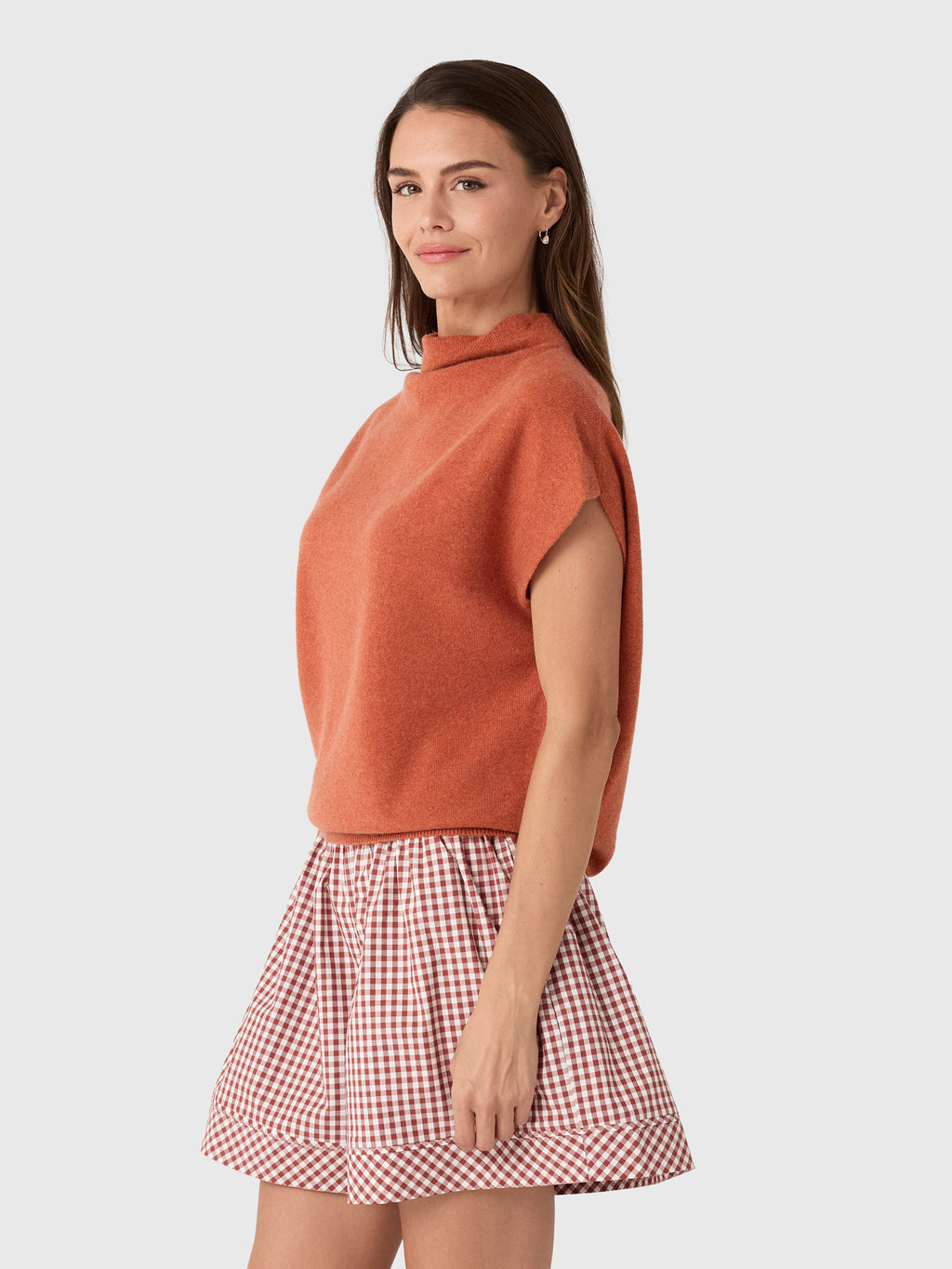 Brochu Walker Women's The Morten Funnel Neck Cashmere Top - Saint Bernard